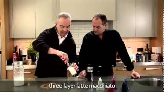 aerolatte  milk frother makes three layer caffè latte macchiato [upl. by Viguerie]