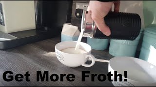 How to Get More Froth from Your Nespresso Coffee Aeroccino  Nespresso tips and help [upl. by Norri138]